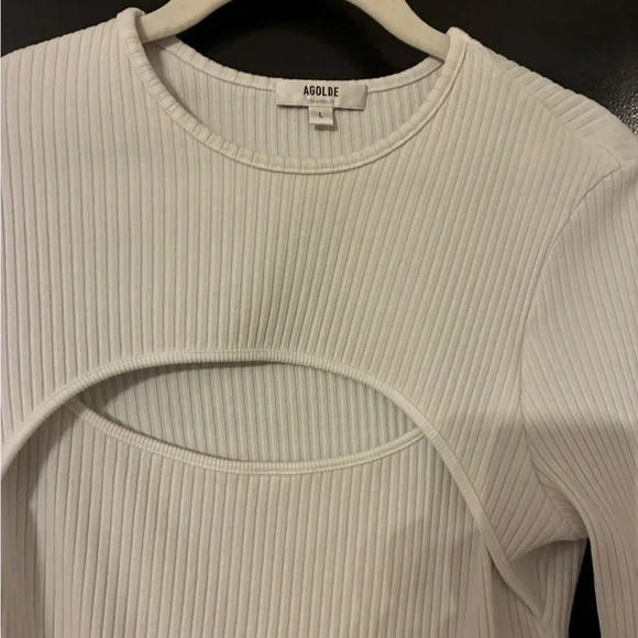 Agolde Ribbed White Top - Picture 5 of 7